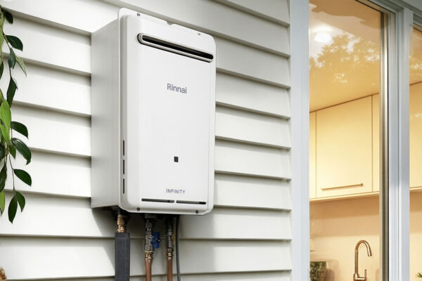 rinnai gas hot water system installed by plumber