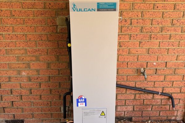 Vulcan hot water system installed by plumber